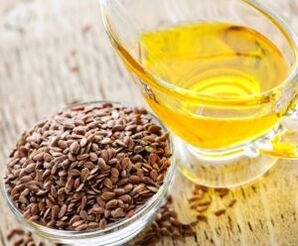 Flaxseeds and flaxseed oil, containing many vitamins