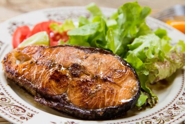 Roasted fish