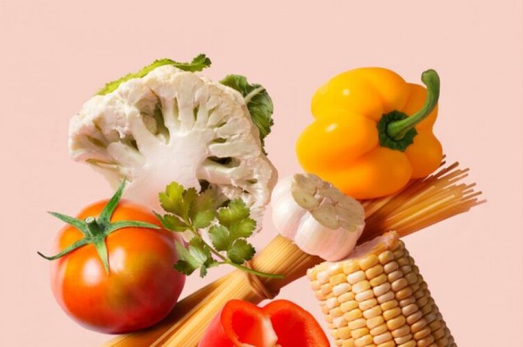 Italian diet with vegetables and fruits to lose weight
