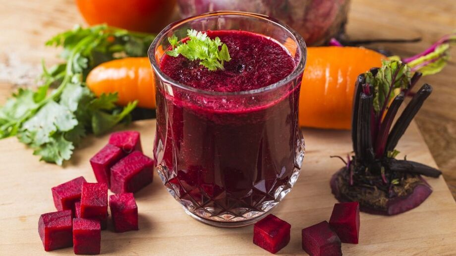 beet shake to clean the body
