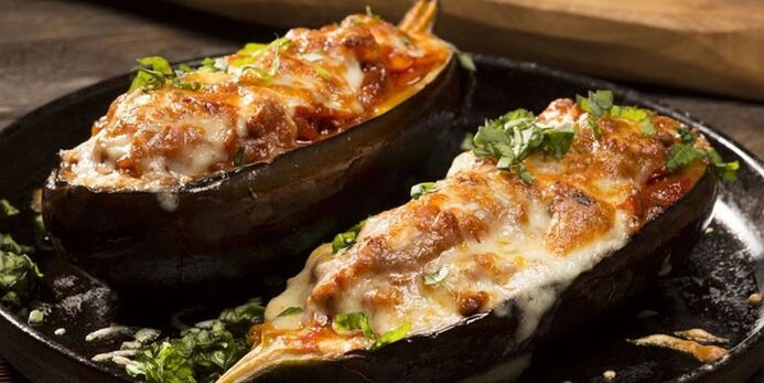eggplant roasted on an egg diet